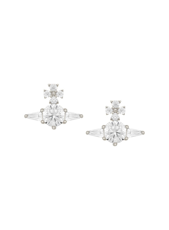 Vivienne Westwood Sterling Silver Ofelia Stud Earrings 6201037M-01P102-