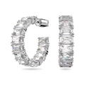 Swarovski Millenia Octagon Cut Hoop Earrings Rhodium Plated