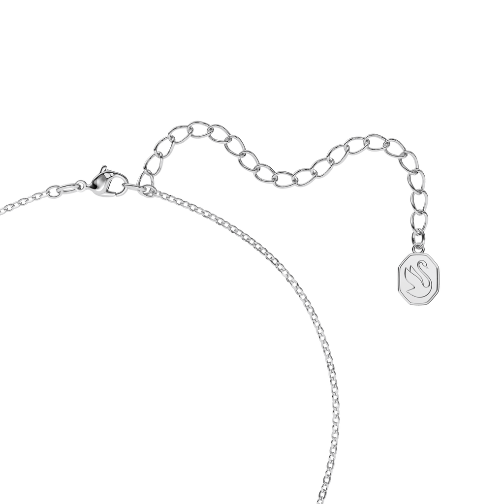 Swarovski Millenia Octagon Cut Blue Zirconia Crystal Necklace Rhodium Plated — view 3