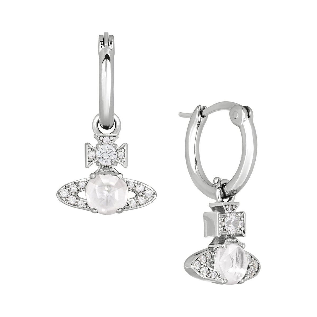 Vivienne Westwood Ondina CZ Hoop Earrings 6203009D-02P102
