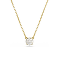 Swarovski Stilla Round Cut Crystal Necklace Gold Tone Plated
