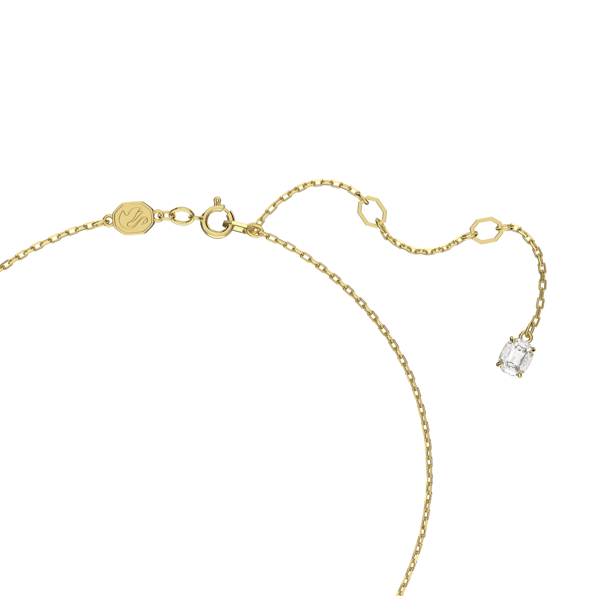 Swarovski Stilla Round Cut Crystal Necklace Gold Tone Plated — view 3