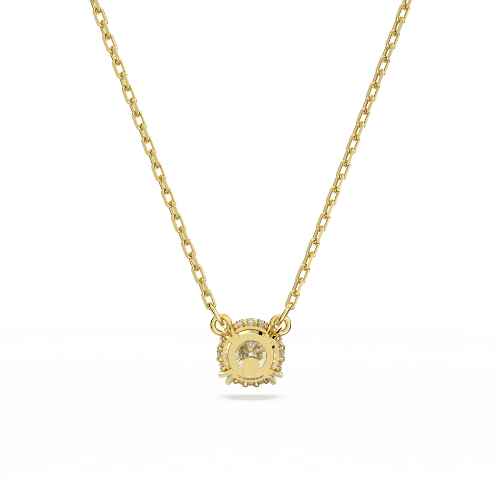 Swarovski Stilla Round Cut Crystal Necklace Gold Tone Plated — view 4