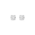 Swarovski Stilla Round Cut Stud Earrings Rhodium Plated