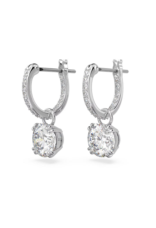 Swarovsk Stilla: Round Cut Drop Earrings 5636717