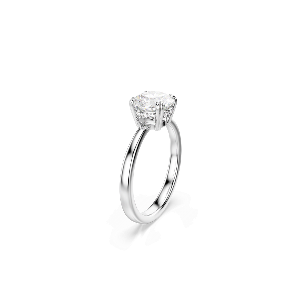 Swarovski Constella Round Cut Cocktail Ring in Rhodium Plated — view 2