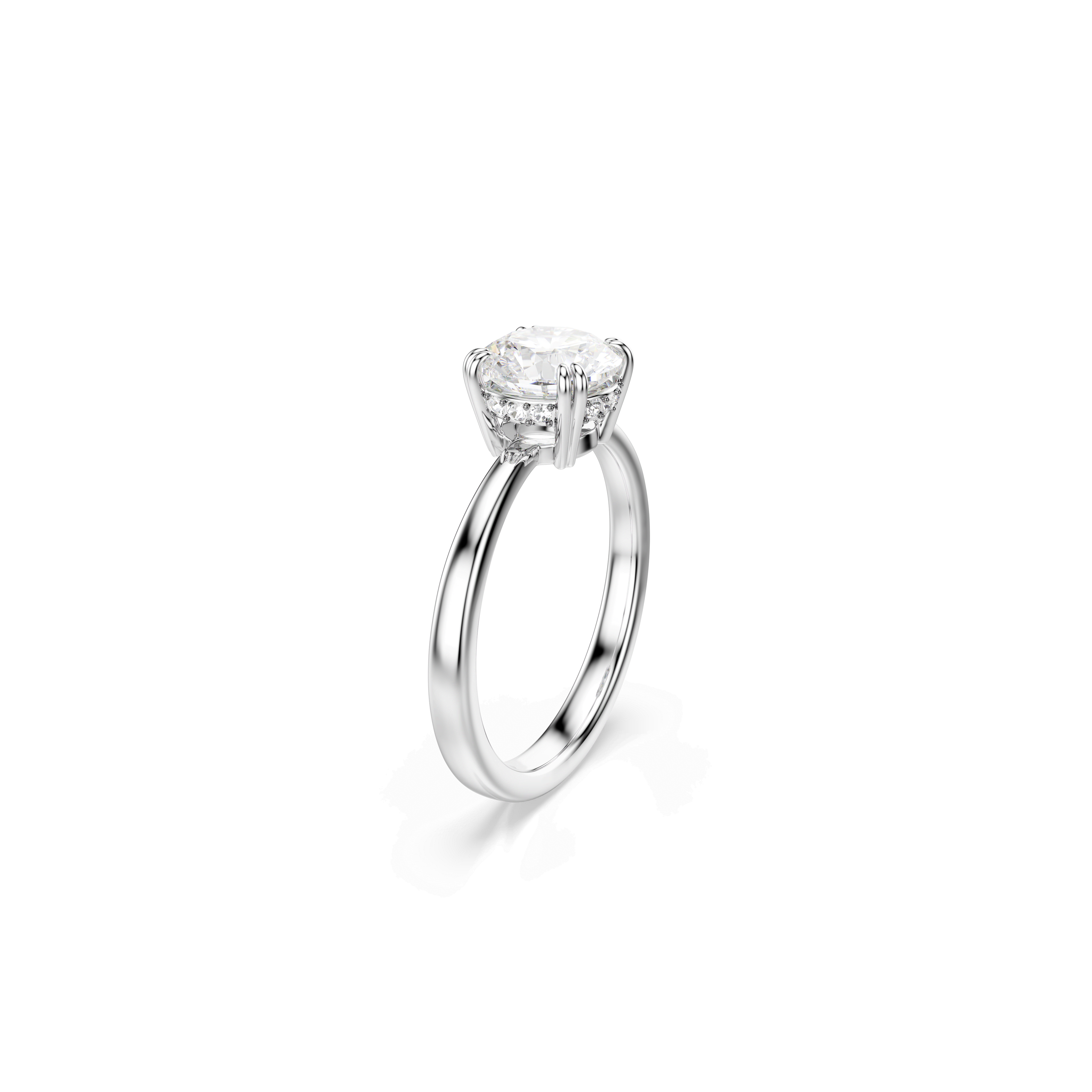 Swarovski Constella Round Cut Cocktail Ring in Rhodium Plated — view 2