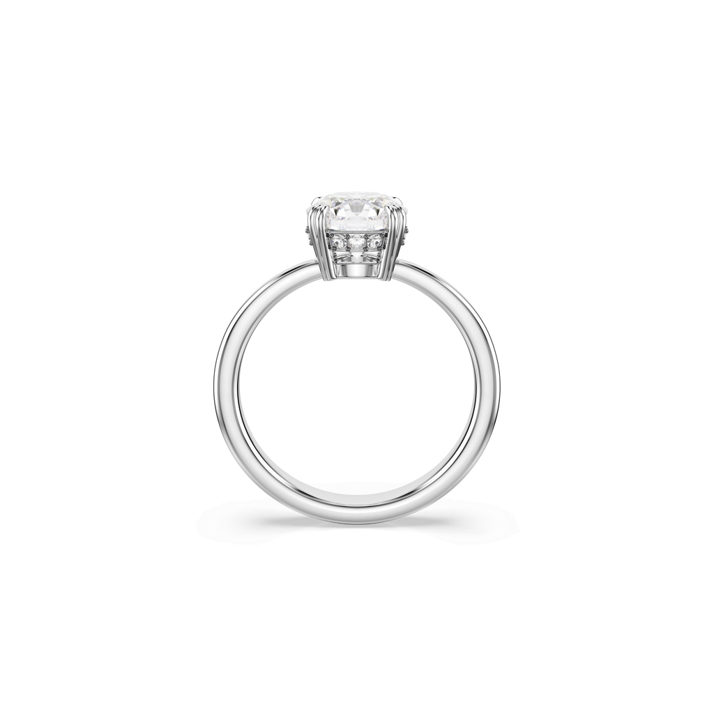 Swarovski Constella Round Cut Cocktail Ring in Rhodium Plated — view 3