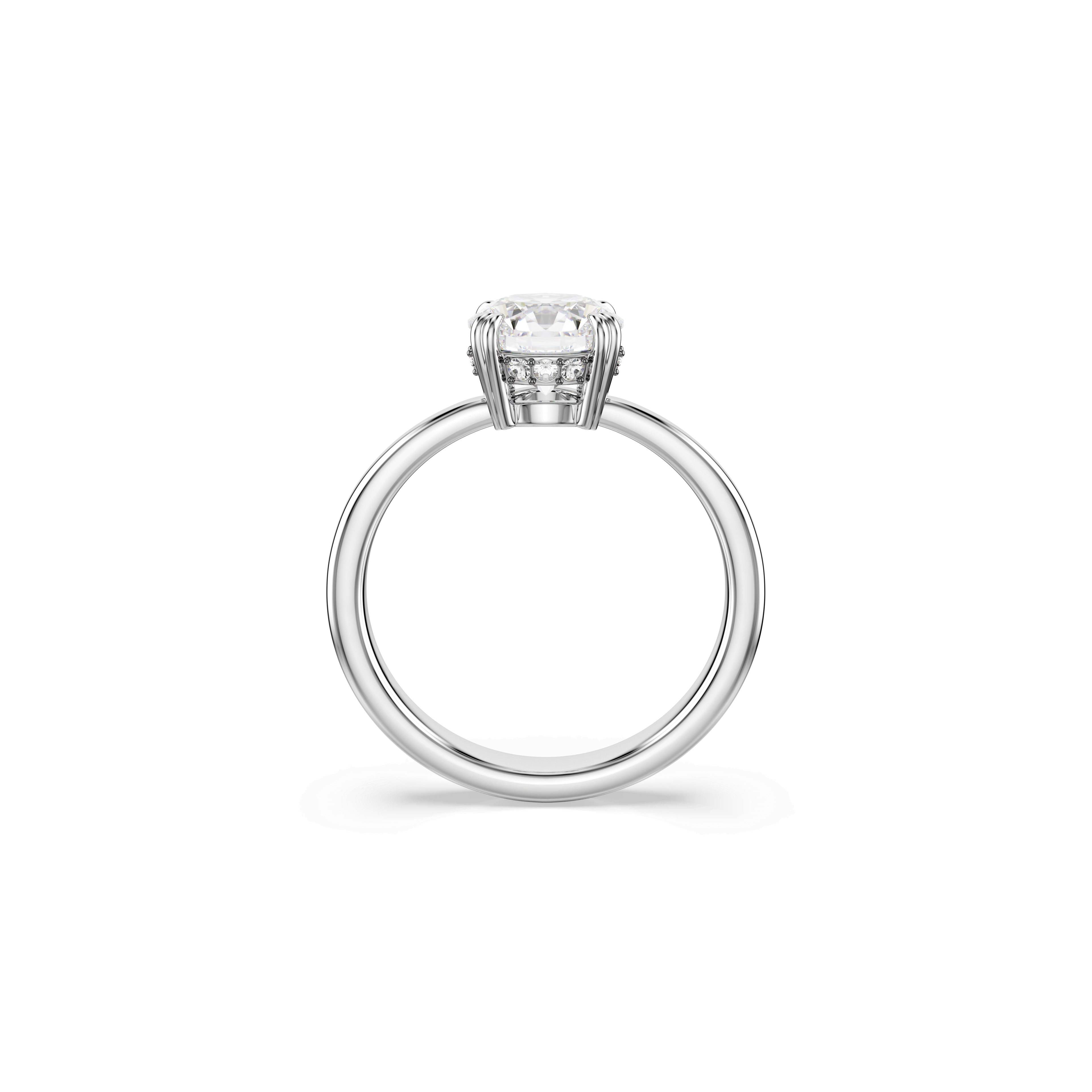 Swarovski Constella Round Cut Cocktail Ring in Rhodium Plated — view 3