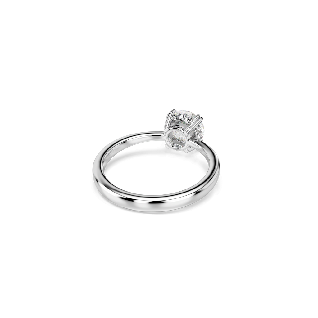 Swarovski Constella Round Cut Cocktail Ring in Rhodium Plated — view 4