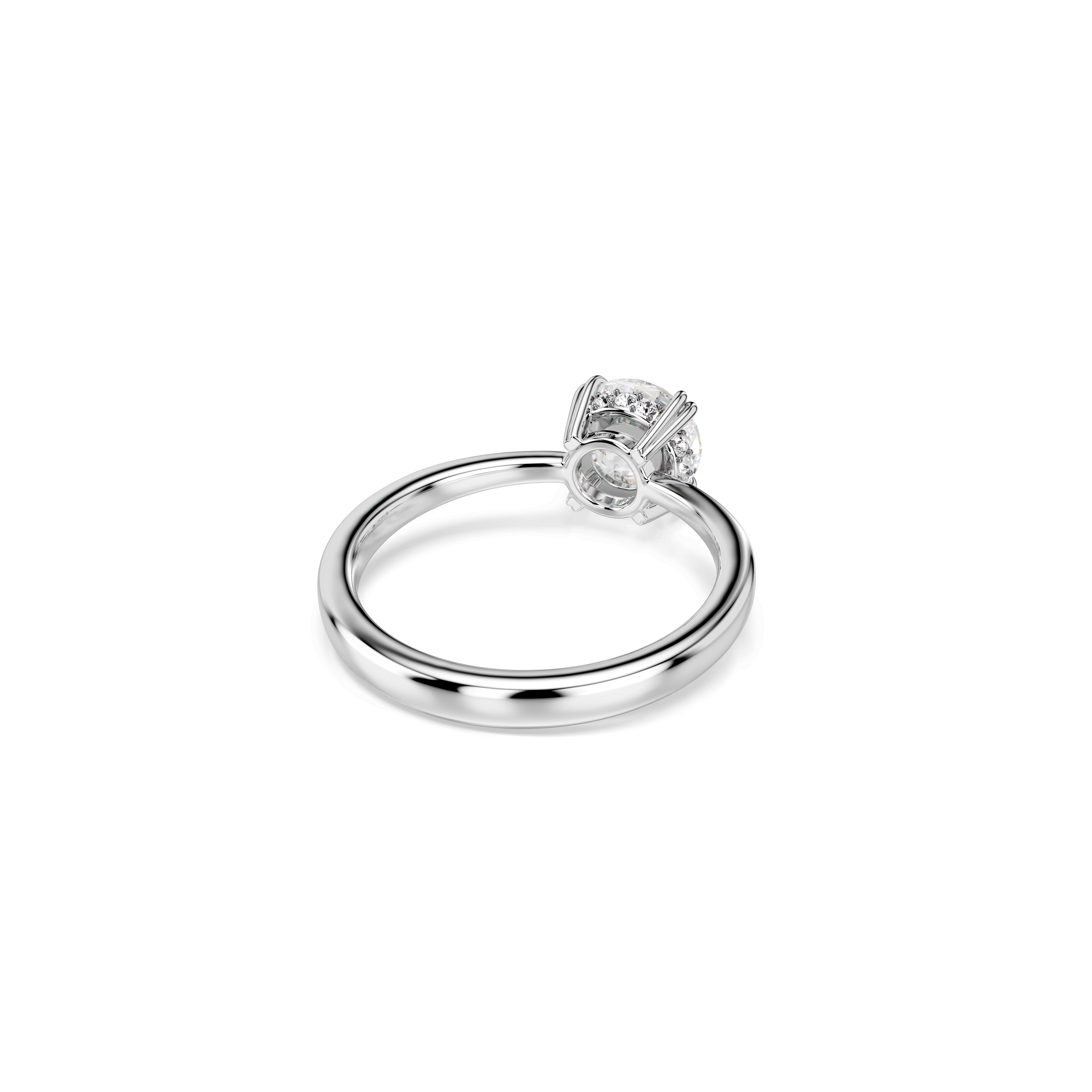 Swarovski Constella Round Cut Cocktail Ring in Rhodium Plated — view 4