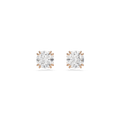 Swarovski Gold Tone Constella White Round Cut Stud Earrings