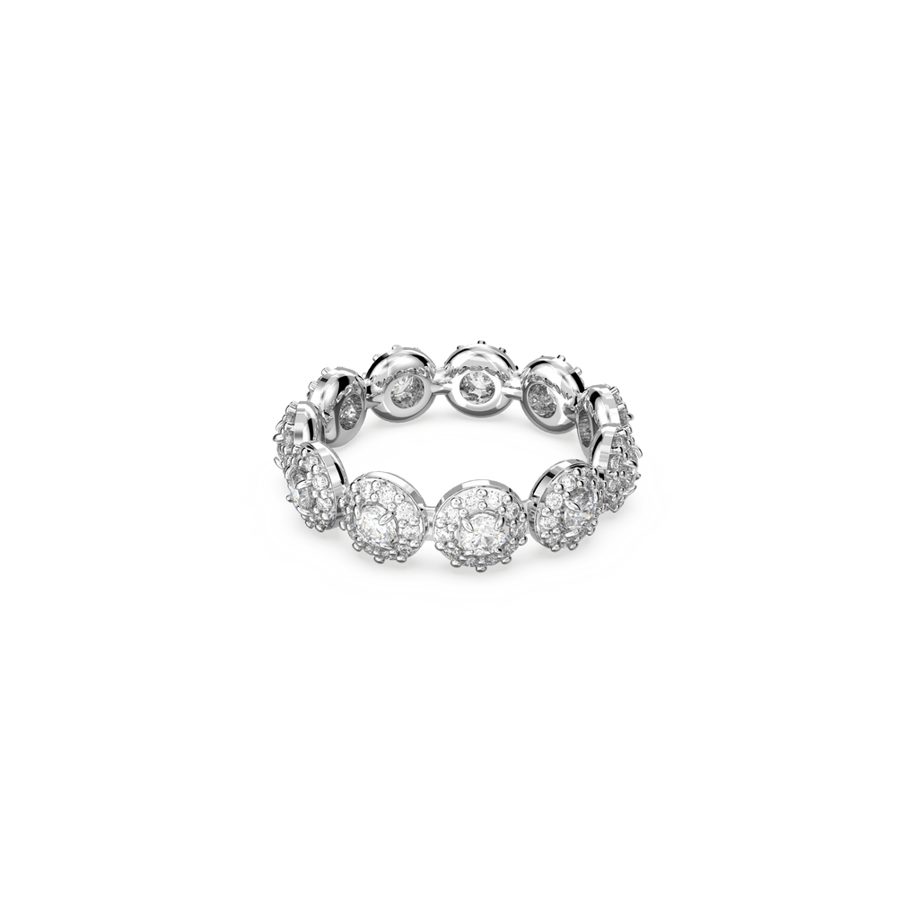 Swarovski Constella Round Cut Pave Ring Rhodium Plated