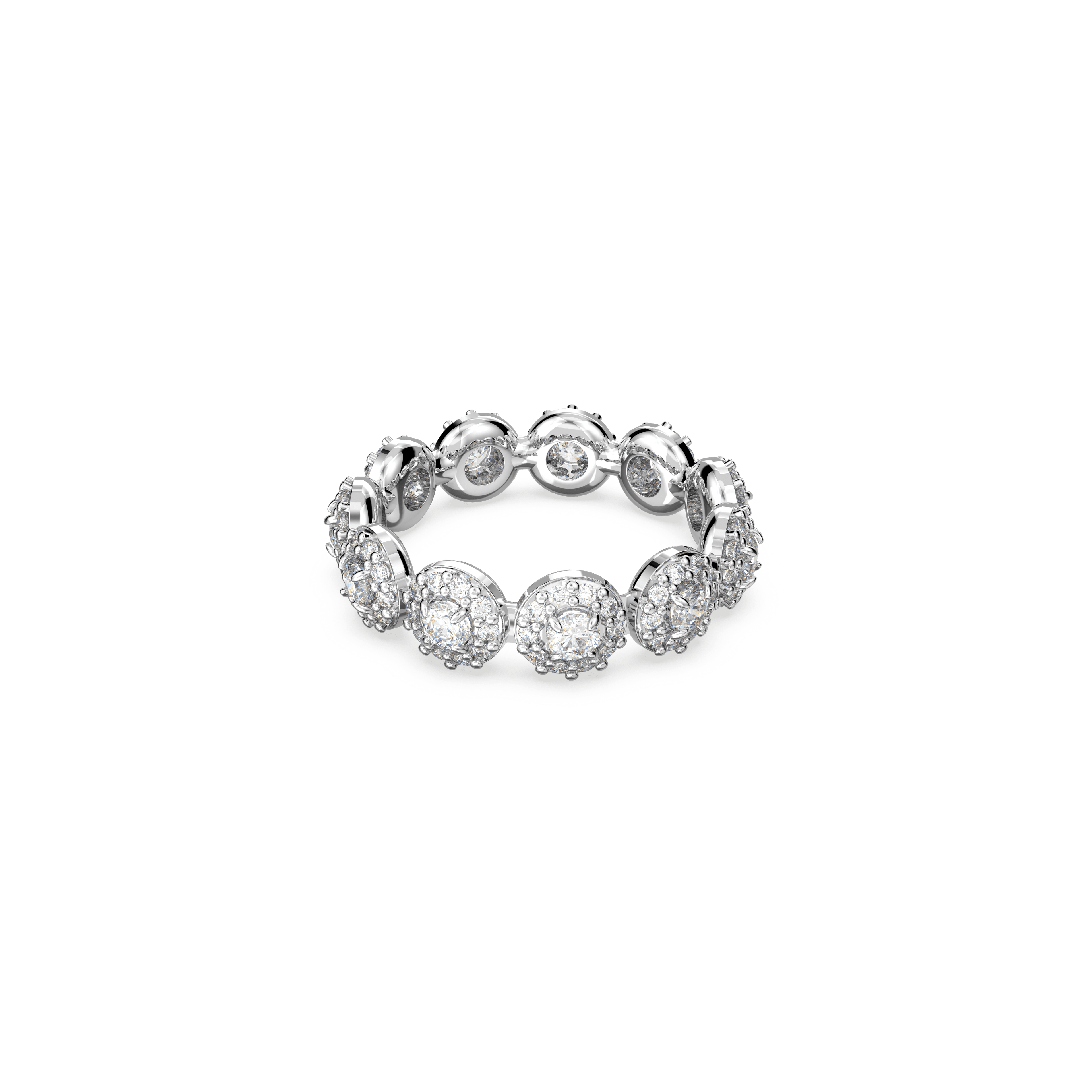 Swarovski Constella Round Cut Pave Ring Rhodium Plated