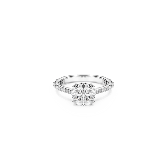 Swarovski Constella Princess Cut Cocktail Ring in Rhodium Plated