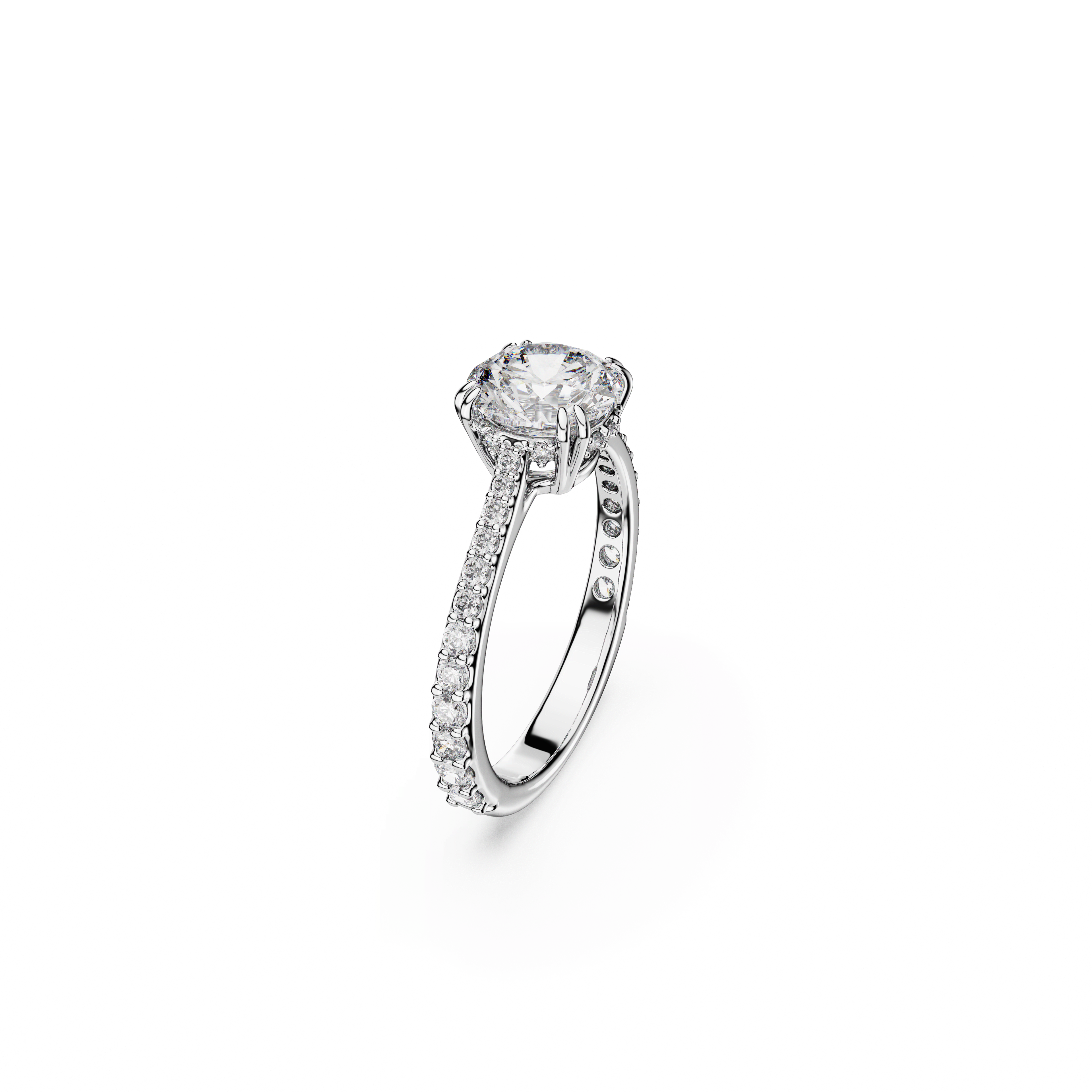 Swarovski Constella Princess Cut Cocktail Ring in Rhodium Plated — view 2
