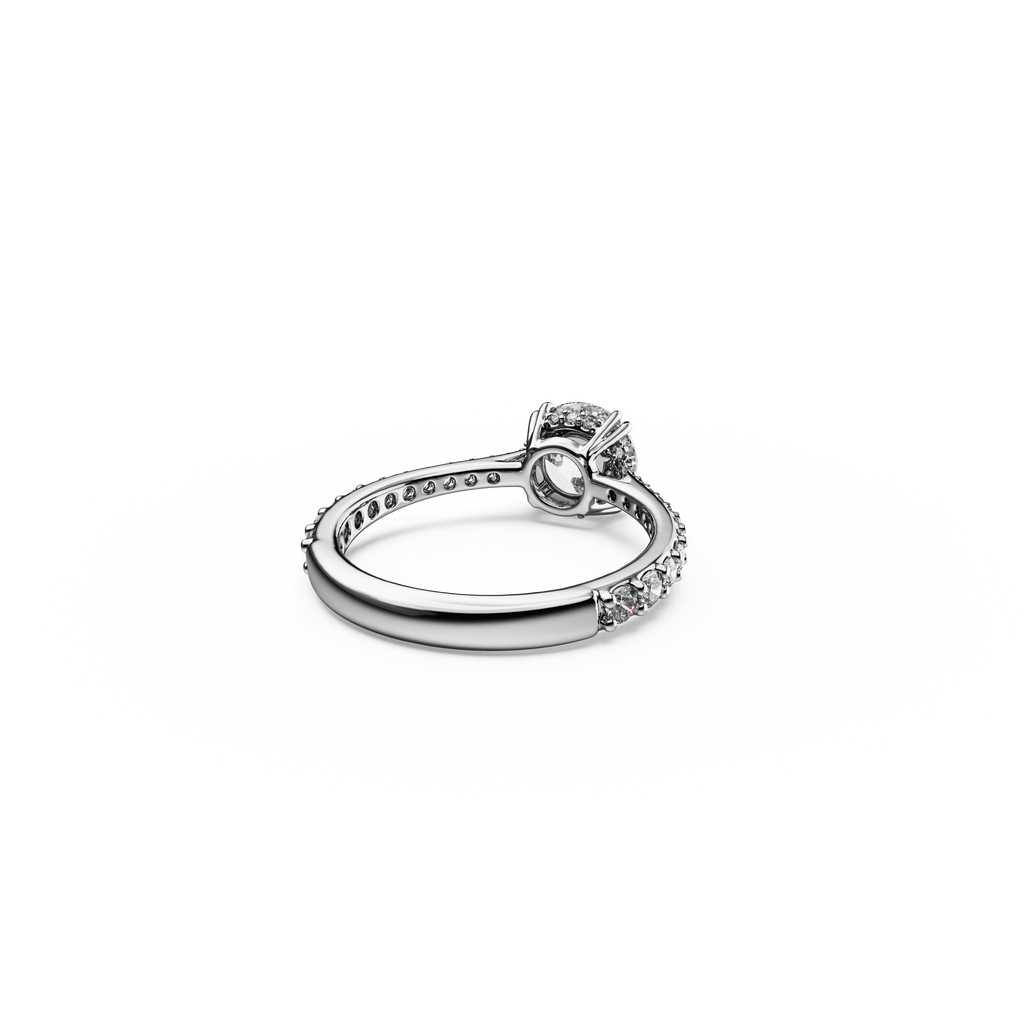 Swarovski Constella Princess Cut Cocktail Ring in Rhodium Plated — view 4