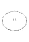The Swarovski Matrix Tennis Necklace & Earrings set, silver rhodium-plated, from Swarovski, at OD’s Jewellers in St Helens.