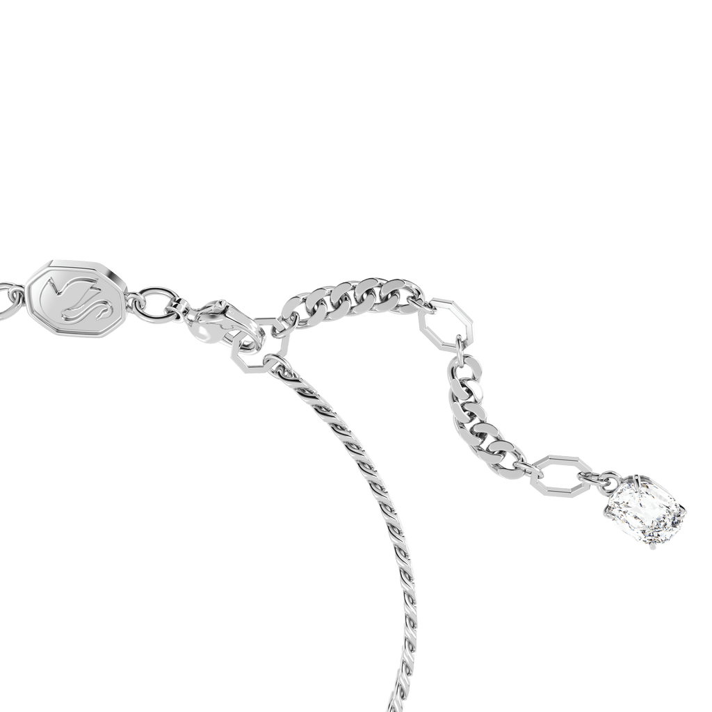 Swarovski Matrix Mixed Cut Heart Crystal Bracelet Rhodium Plated — view 3