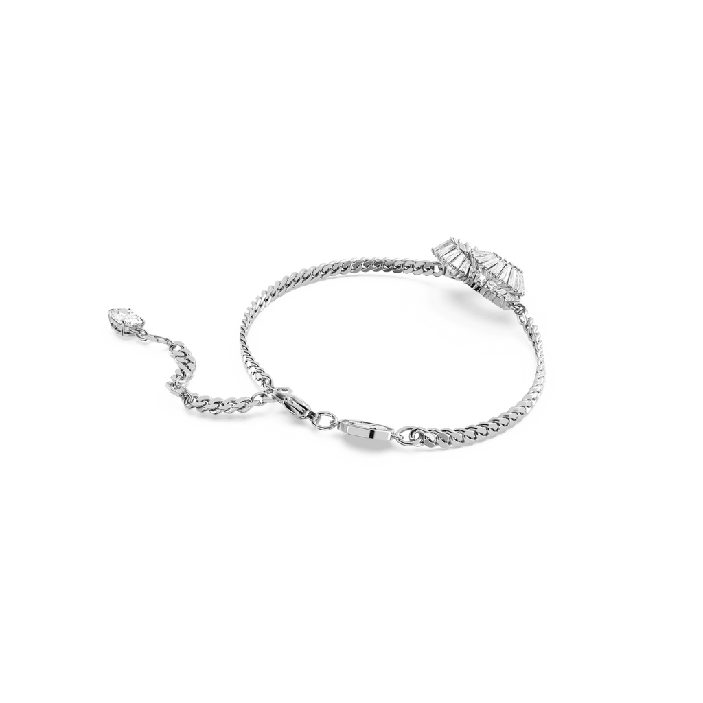 Swarovski Matrix Mixed Cut Heart Crystal Bracelet Rhodium Plated — view 4