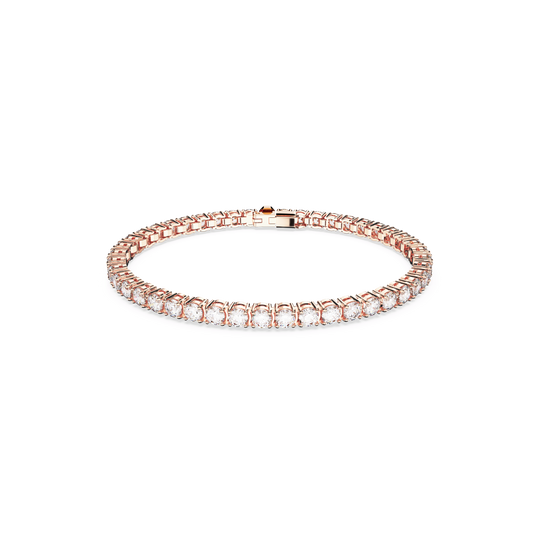 Swarovski Matrix Tennis Bracelet Rose Gold Plated
