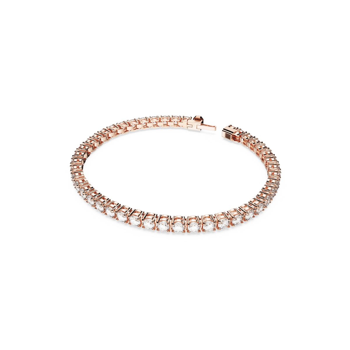 Swarovski Matrix Tennis Bracelet Rose Gold Plated — view 2