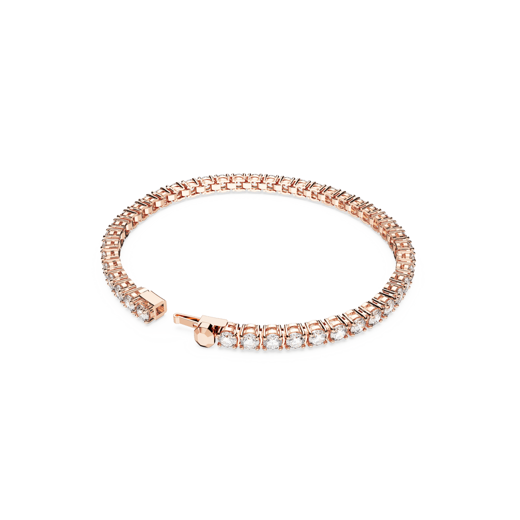 Swarovski Matrix Tennis Bracelet Rose Gold Plated — view 4