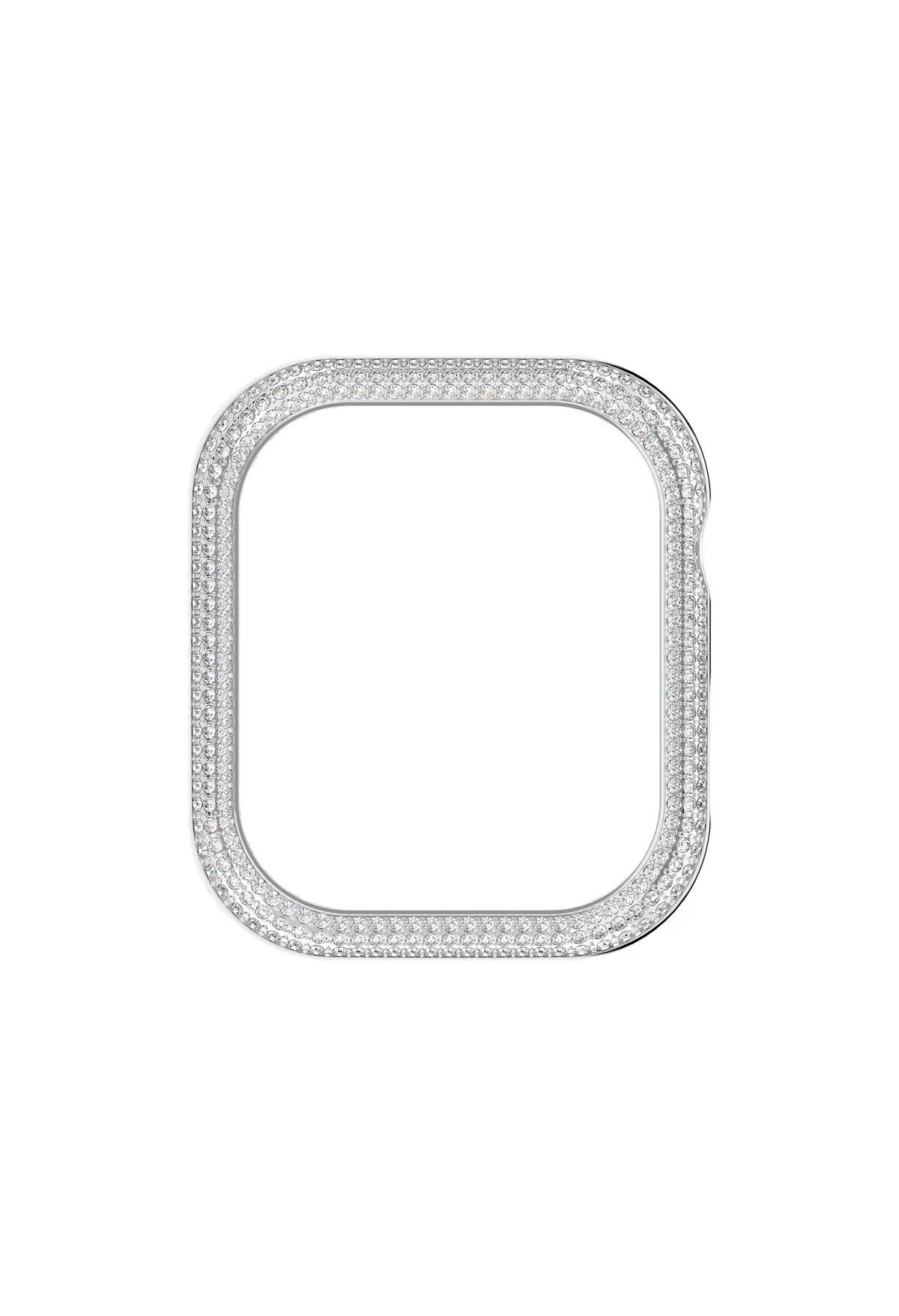 Swarovski Sparkling 41mm Rhodium Plated Apple Watch Case, a silver rhodium-plated watch case from Swarovski, at OD’s Jewellers in St Helens.