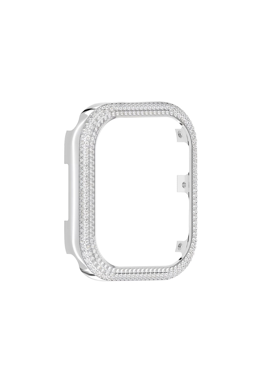 Swarovski Sparkling 41mm Rhodium Plated Apple Watch Case, a rhodium-plated metal watch case from Swarovski, at OD’s Jewellers in St Helens.