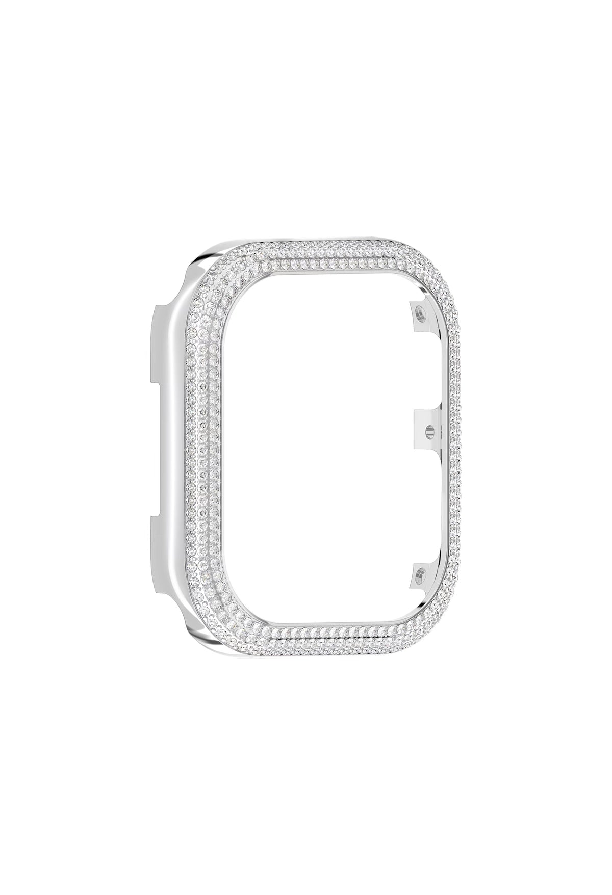 Swarovski Sparkling 41mm Rhodium Plated Apple Watch Case, a rhodium-plated metal watch case from Swarovski, at OD’s Jewellers in St Helens.