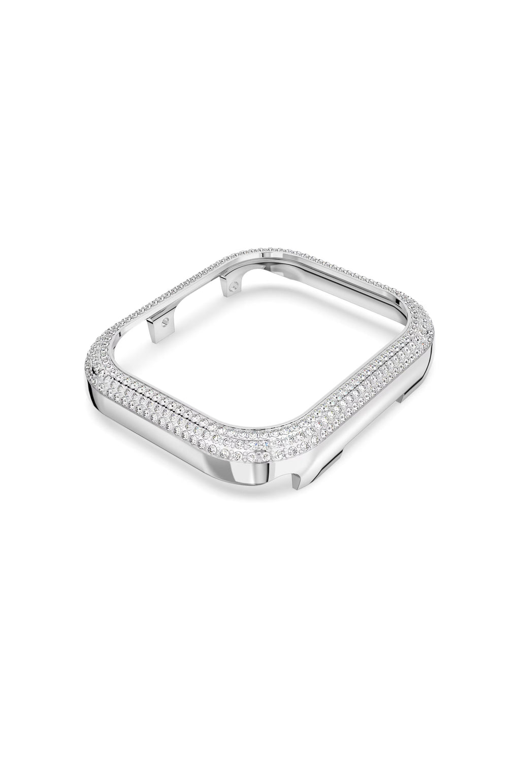 The Swarovski Sparkling 41mm Rhodium Plated Apple Watch Case, a silver rhodium-plated uncategorized from Swarovski, OD’s Jewellers in St Helens