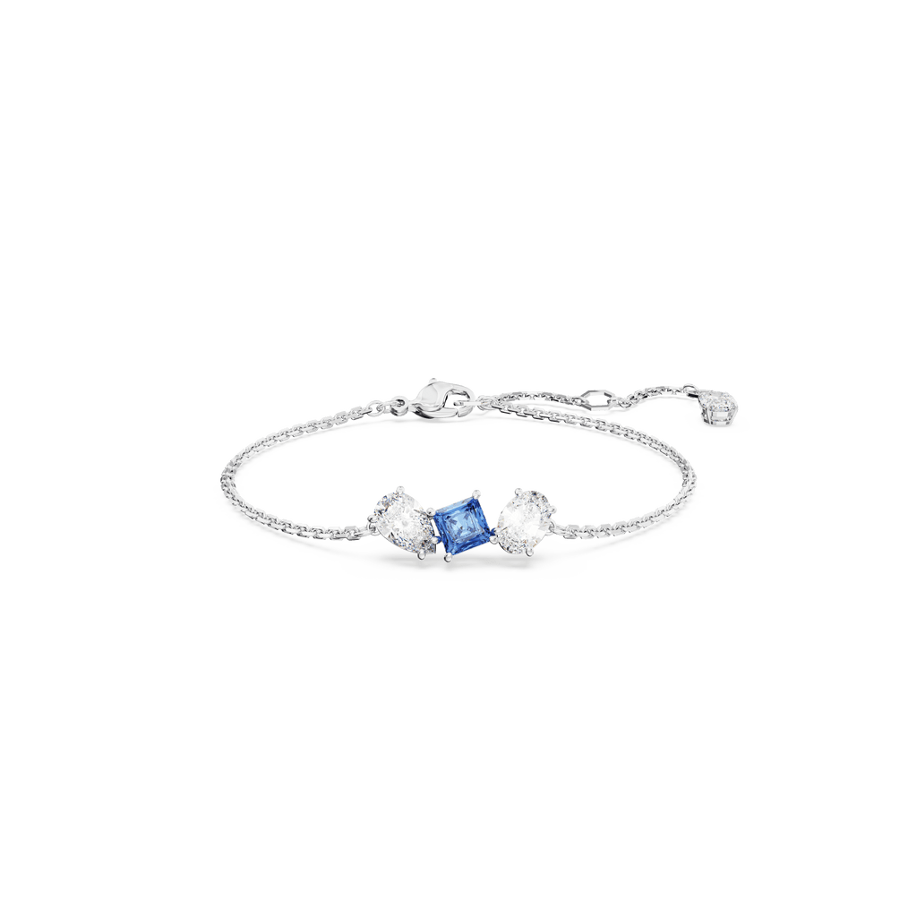 Swarovski Mesmera Mixed Cuts Blue Bracelet Rhodium Plated
