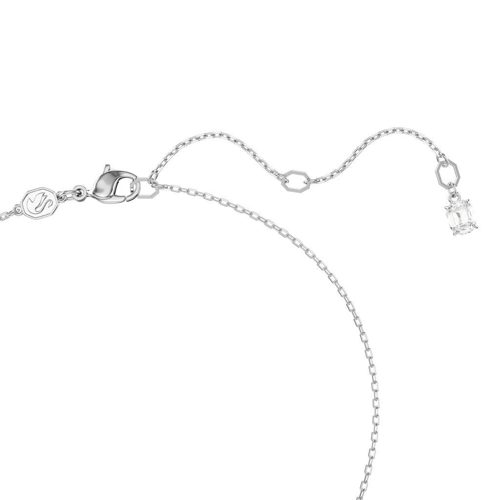 Swarovski Interlocking Loop Crystal Pendant Necklace Rhodium Plated — view 4