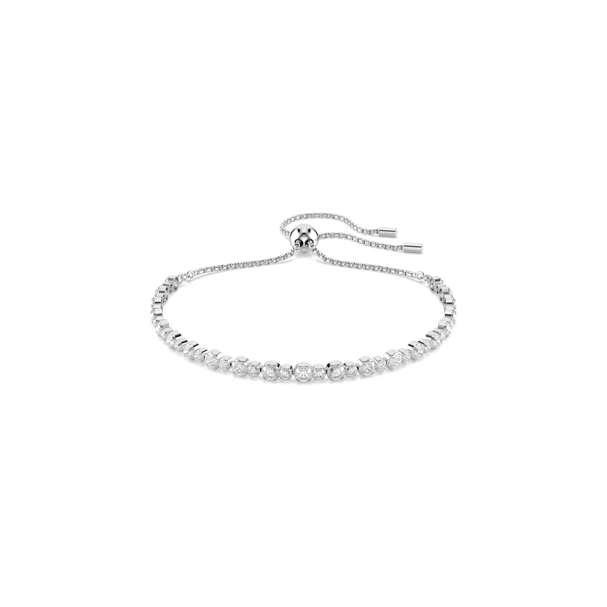 Swarovski Matrix Tennis Mixed Round Cuts Bracelet Rhodium Plated