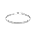 Swarovski Matrix Double Row Tennis Bracelet Rhodium Plated