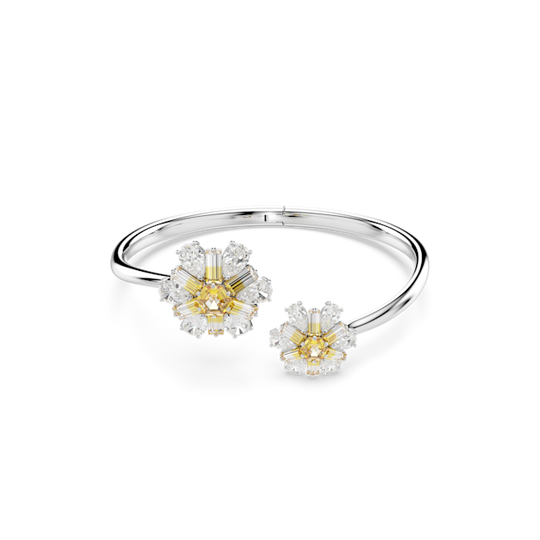 Swarovski Idyllia Flower Bangle Rhodium Plated