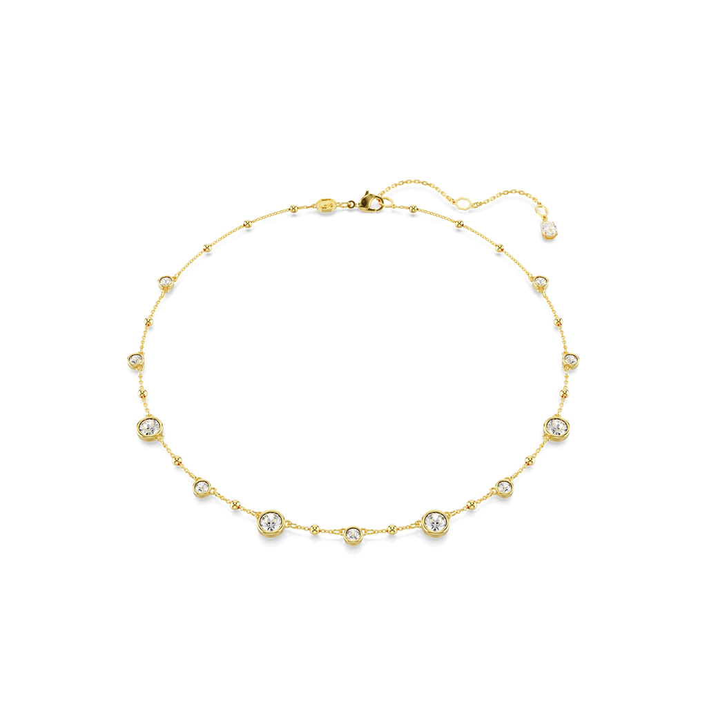 Swarovski Imber Scattered Design Crystal Necklace Rhodium Plated