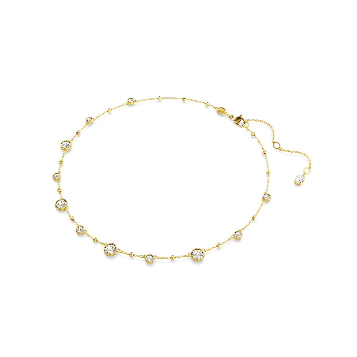 Swarovski Imber Scattered Design Crystal Necklace Rhodium Plated — view 2