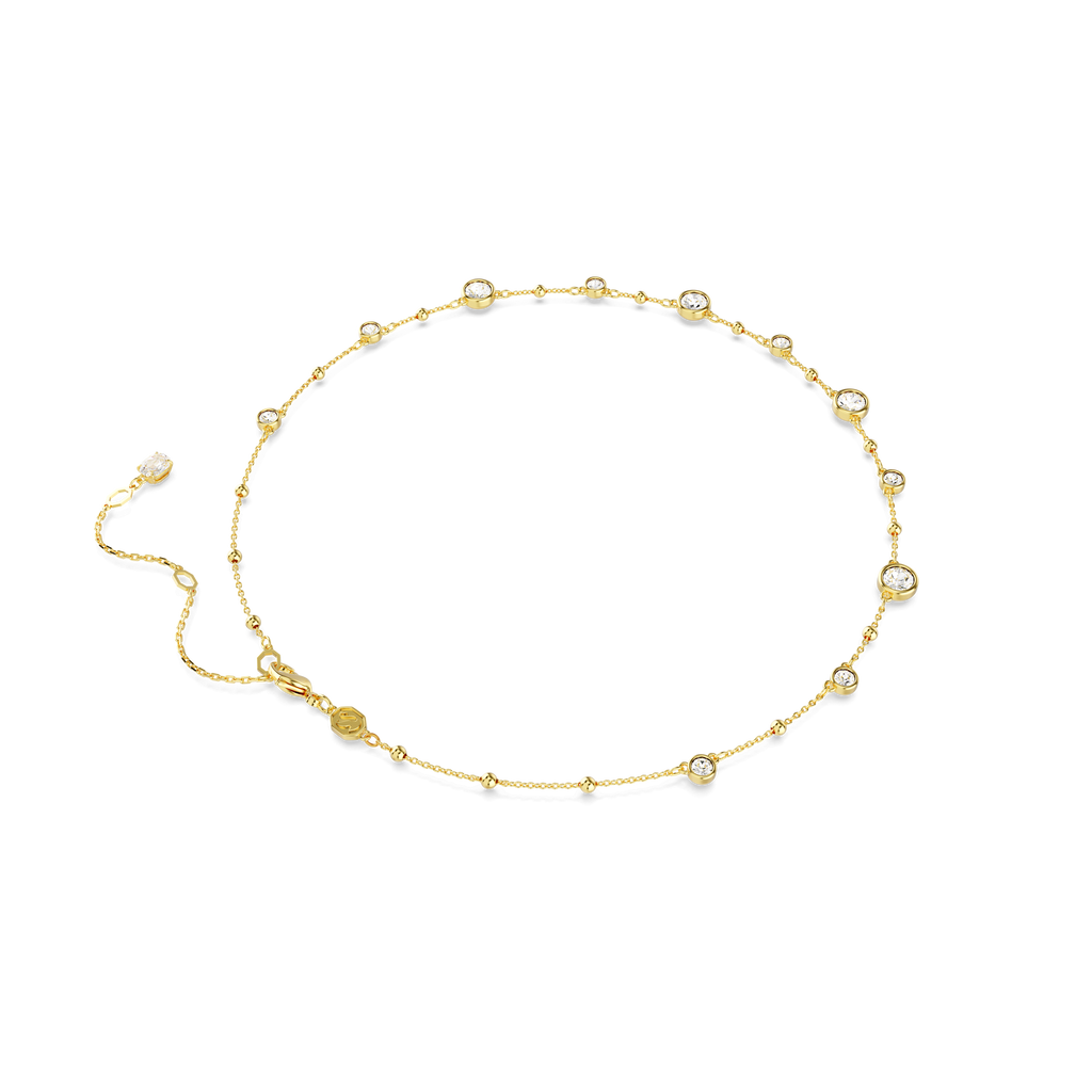 Swarovski Imber Scattered Design Crystal Necklace Rhodium Plated — view 4