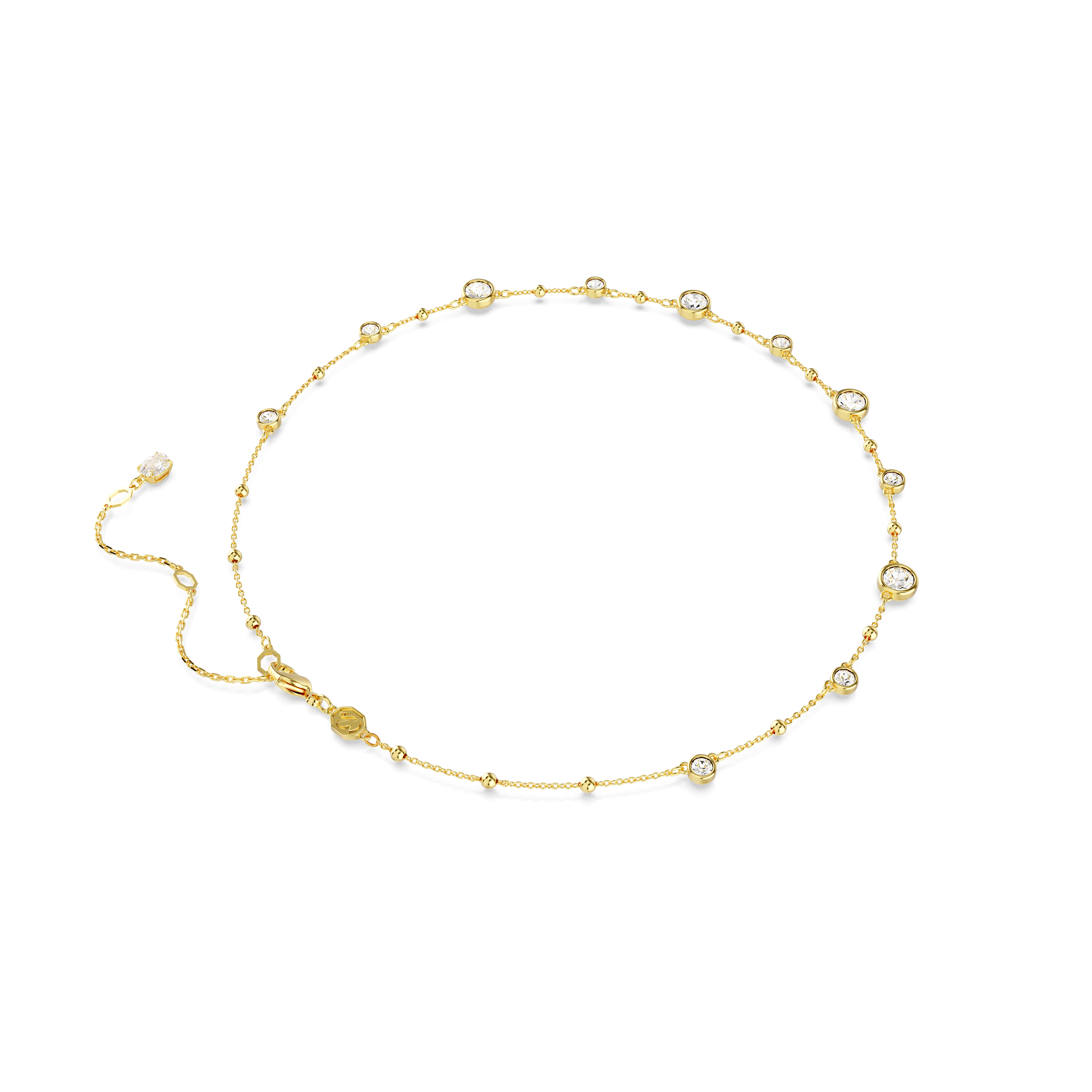 Swarovski Imber Scattered Design Crystal Necklace Rhodium Plated — view 4