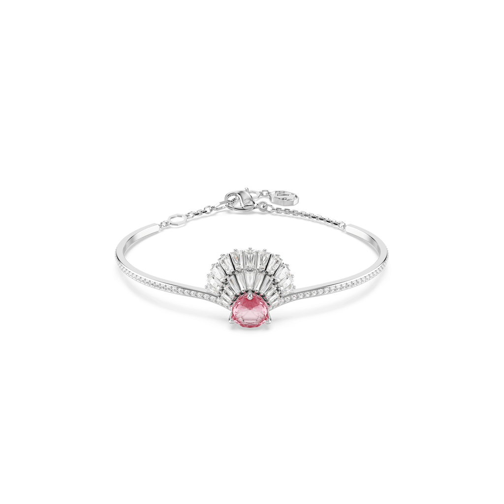Swarovski Idyllia Pink Shell Bangle Rhodium Plated *