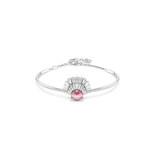 Swarovski Idyllia Pink Shell Bangle Rhodium Plated **