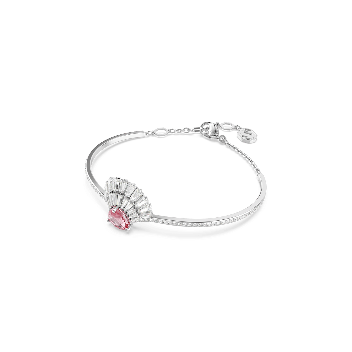 Swarovski Idyllia Pink Shell Bangle Rhodium Plated * — view 2