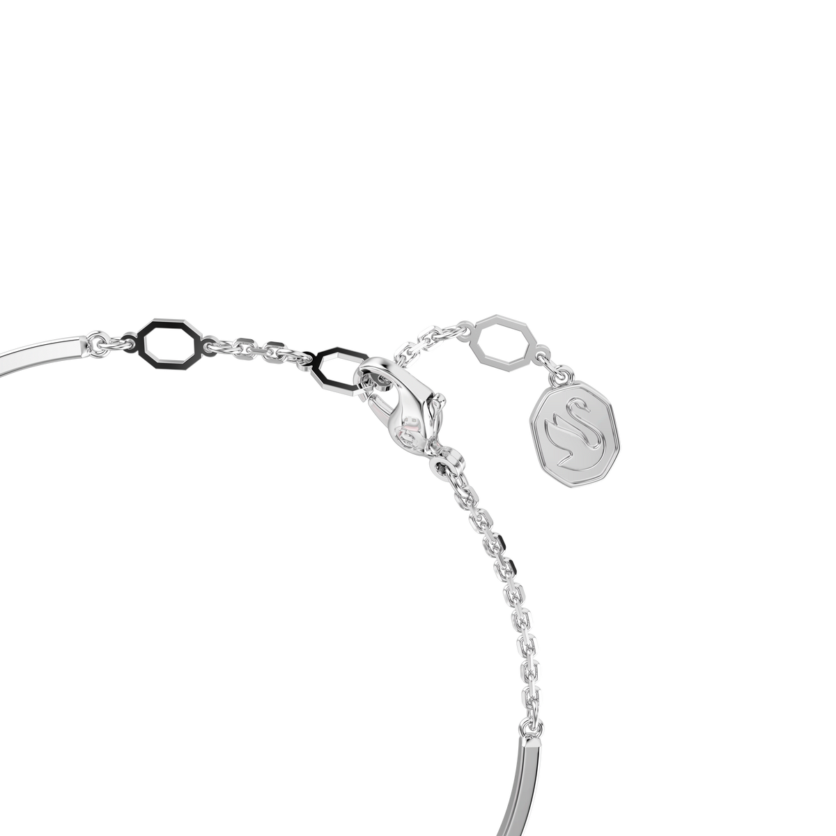 Swarovski Idyllia Pink Shell Bangle Rhodium Plated * — view 3