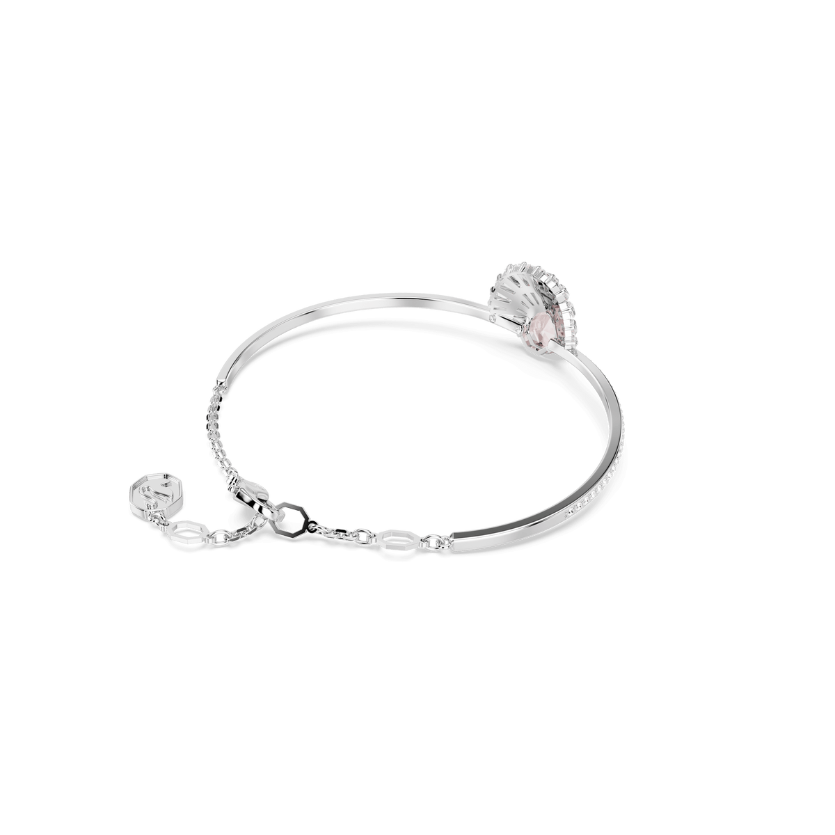 Swarovski Idyllia Pink Shell Bangle Rhodium Plated * — view 4