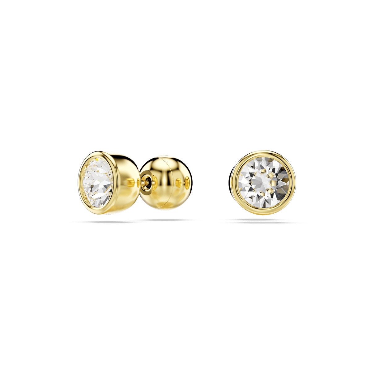 Swarovski Imber Round Cut Bezel Set Stud Earrings — view 2