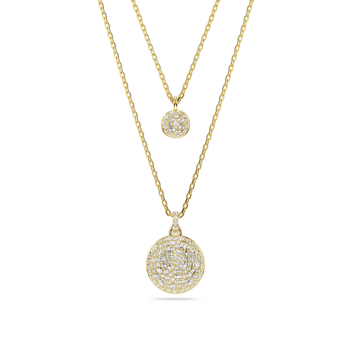 Swarovski  Layered Pendant Gold Plated