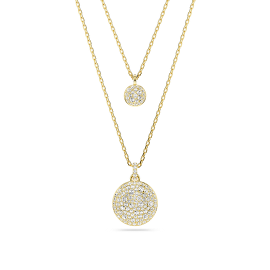 Swarovski Meteora Layered Pendant Gold Plated