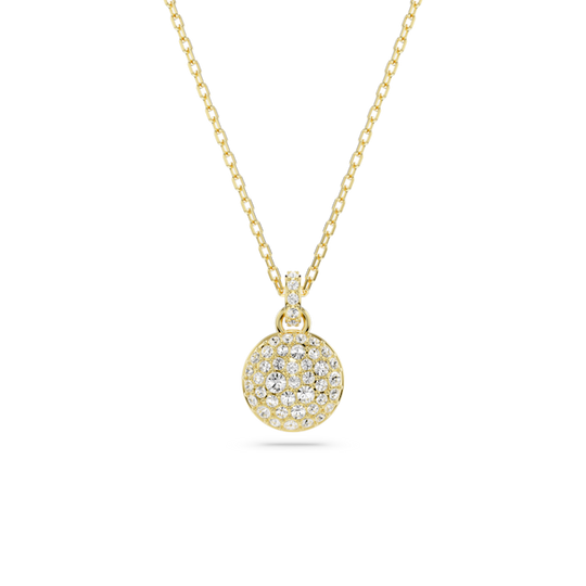 Swarovski Meteora Round Pave Set Pendant Gold Plated