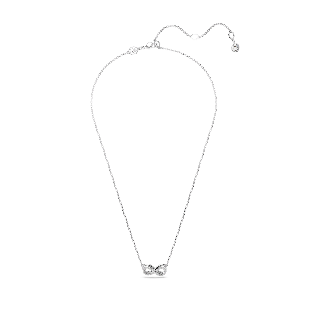 Swarovski Hyperbola Pave Infinity Pendant Rhodium Plated — view 2